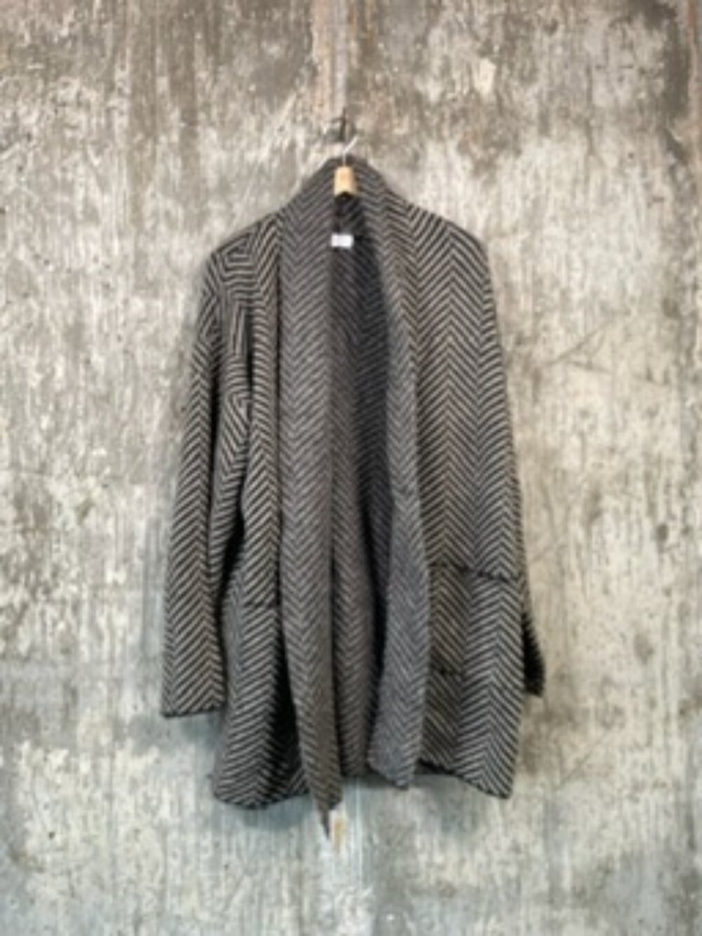 BIRCH NY Women's Chevron Knit Sweater Duster Size XL